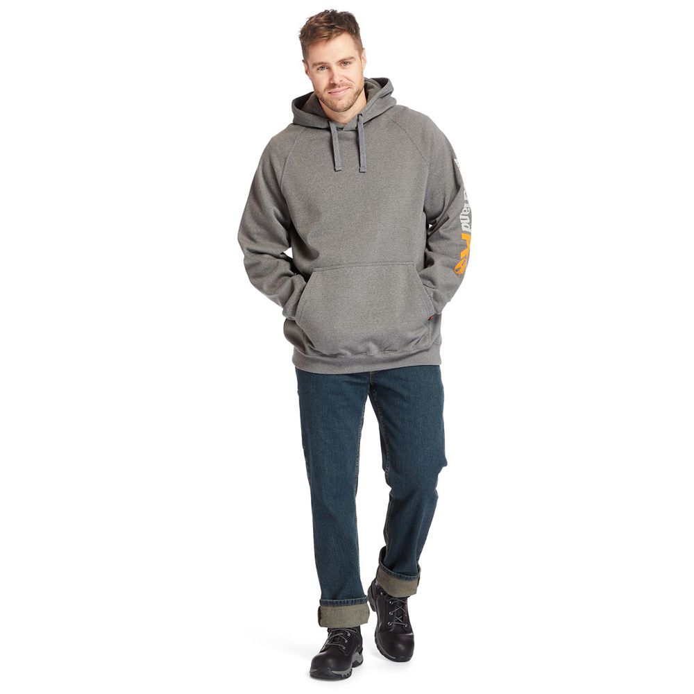 Timberland Φουτερ Ανδρικα Βαθυ Γκρι - Pro® Big & Tall Hood Honcho Sport Hoodie - Greece 6902573-QM